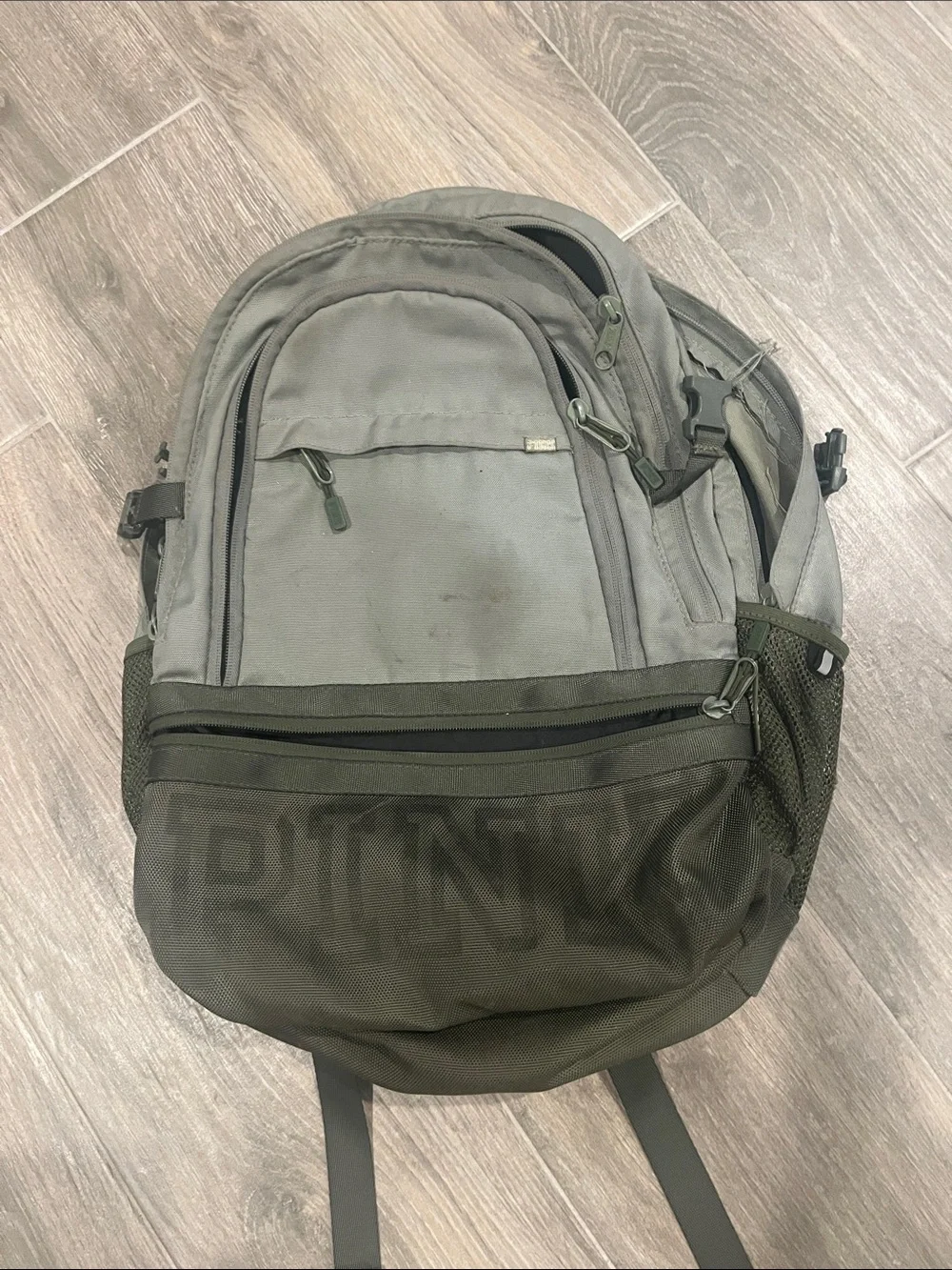 PINK Victoria's Secret Olive Green Dual-Compartment Backpack